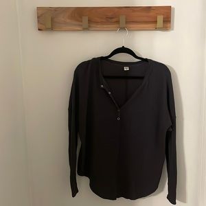 Oversized waffle knit shirt